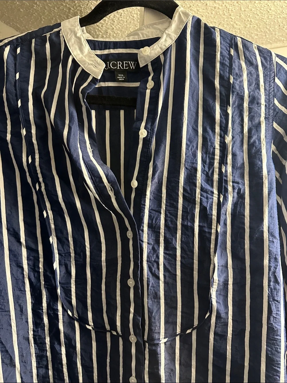 J. Crew Blue and Stripe Shirt